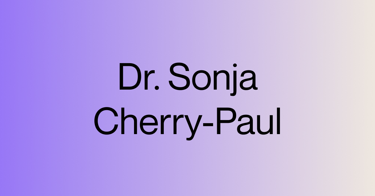 Books  Dr. Sonja Cherry-Paul